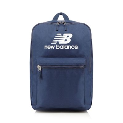 Navy logo printed backpack